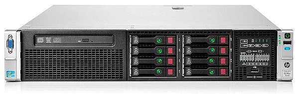 Servidor HP DL380p G8: 2 Xeon E5-2650 v2 Octacore, Ram 64GB, 2x SAS 300GB + 2x SAS 600GB.