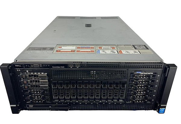 Servidor Dell R920 c/ 4 Baias 2,5": 4 Xeon e7-4830, Ram 128Gb, 2x 1.2Tb SAS, Trilho