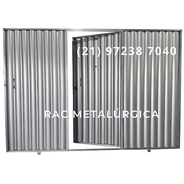 Portão de Correr Garagem Com Social - RAC Metalúrgica - Portões  Galvanizados e Esquadrias em Geral