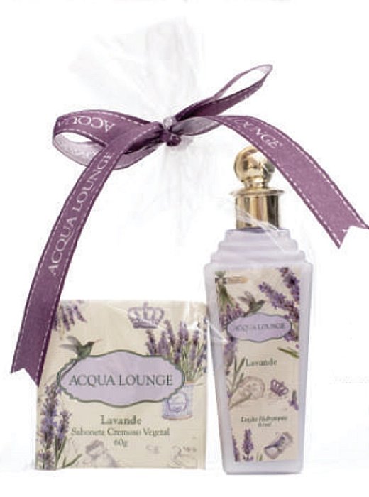 Kit PP Loção Hidratante 60ml + sabonete 60g Lavanda Acqua Lounge – leveza e beleza em forma de presente