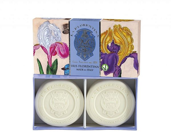Caixa com 2 Sabonetes Íris Italianos Veganos 115g – Presente Elegante