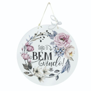 QUADRO SEJA O BEM-VINDO 25X25 – leveza e beleza em forma de presente