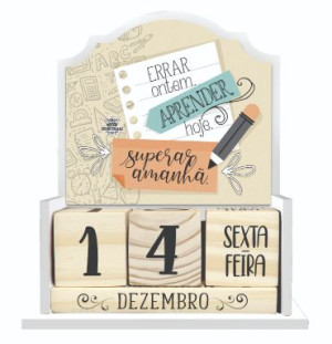 Calendário Permanente "Errar Ontem, Aprender Hoje" – cheio de estilo e personalidade