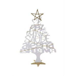 Objeto decorativo Enfeite Árvore de Natal com palavras Zenir Dzars – o mimo perfeito para qualquer ocasião