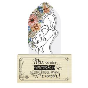 PLACA DE MESA COM ACRILICO MÃE – um presente com significado