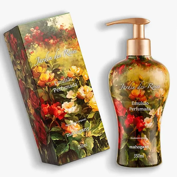 Emulsão Hidratante Perfumada Jardin Des Roses Mahogany 350ml – Toque de rosas e elegância para sua pele