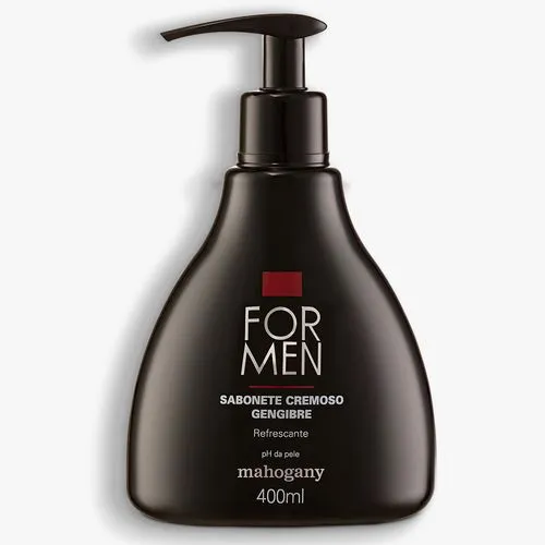 Sabonete Cremoso Gengibre 400ml Mahogany For Men – Frescor e sofisticação na medida certa