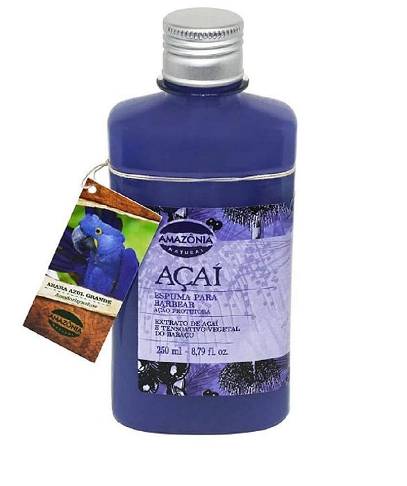 Espuma para Barbear Açaí 250ml – Amazônia Natural 🪒