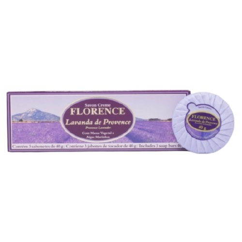 Estojo Presente com 3 Sabonetes Perfumados 80g Lavanda de Provence Florence