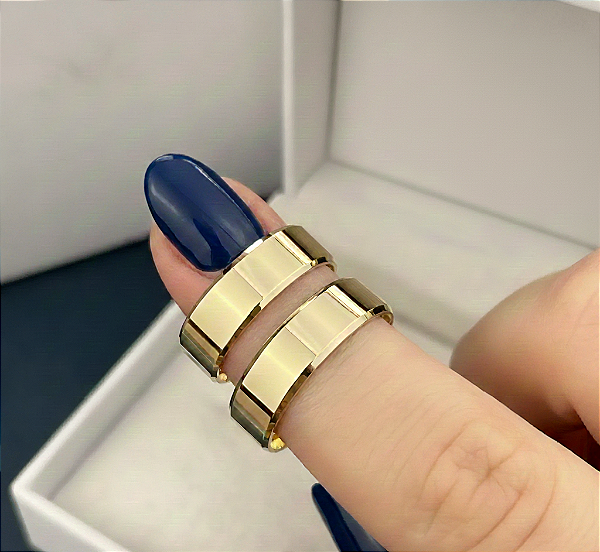 Par Alianças de Ouro 18k Chanfrado 6mm 12 gramas o par