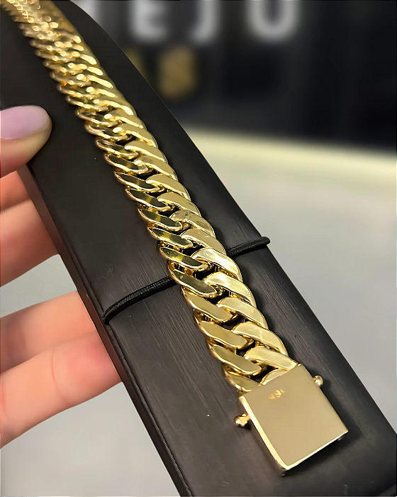 Pulseira Grummet Duplo Ouro 18k 15mm 40g Ocada