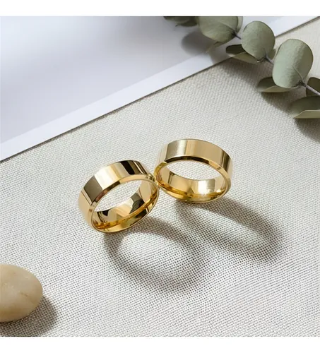 Par de Alianças de Ouro 18k Legítimo 8mm 30 gramas