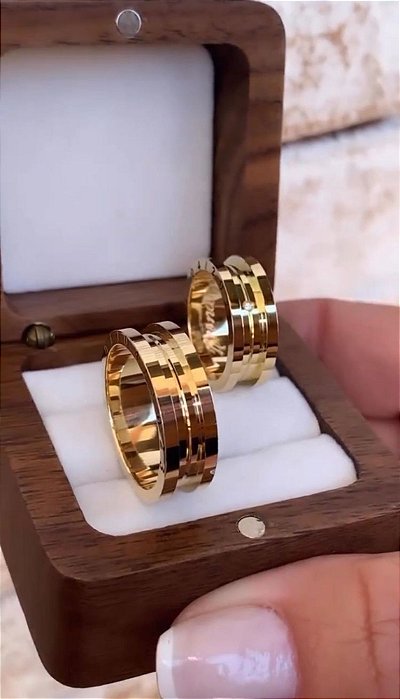 Par de Alianças Ouro 18k 30g Casamento Noivado