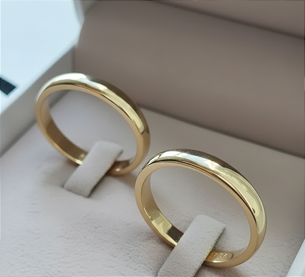 Par de Alianças Komea 3,5mm 14 Gramas no Par