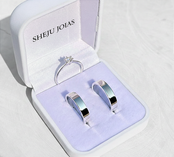 Alianças de Namoro Royale Prata 950 4mm