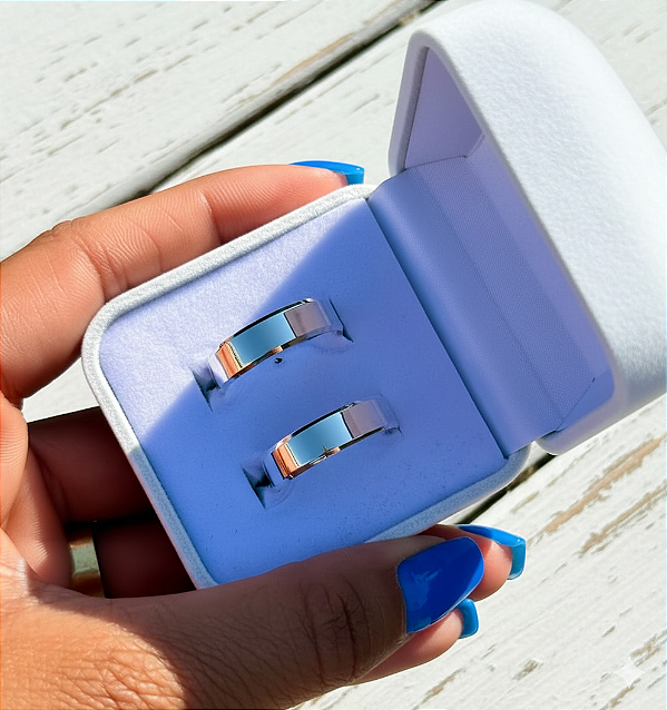 Alianças de Namoro Califórnia Prata 950 6mm