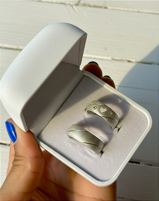 Alianças de Namoro Majestic Prata 950 6mm