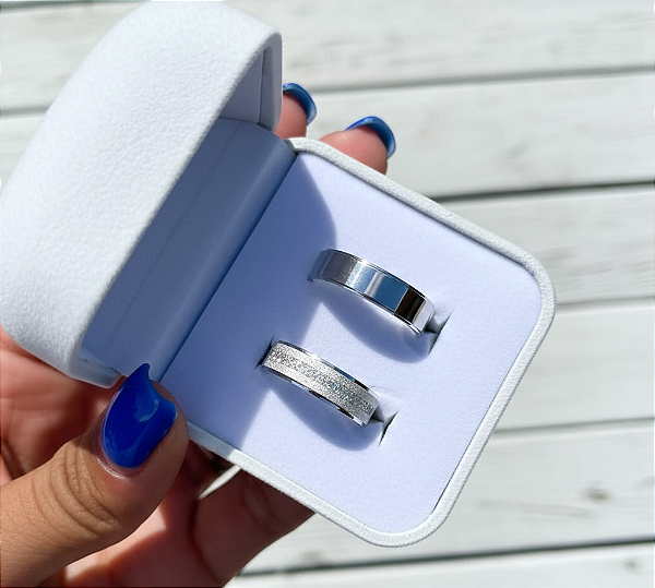 Alianças de Namoro True Love Prata 950 6mm