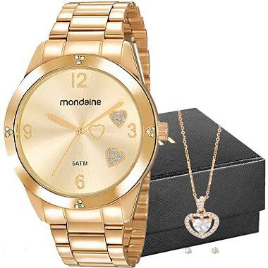 Kit Relógio Mondaine Feminino 99400LPMKDE1K1
