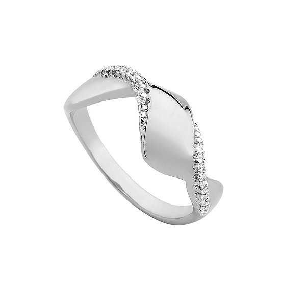 Anel Prata Zirconia Branco AN1916