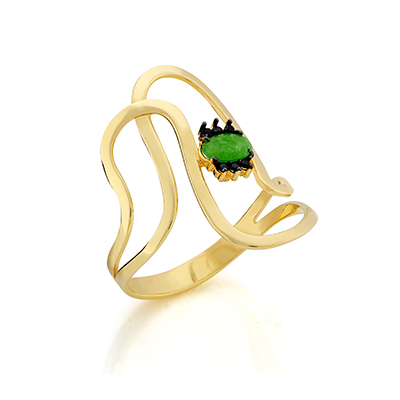 Anel VIRIDI Ouro 18K JADE AN1817