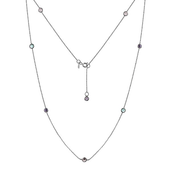 Gargantilha Prata Zirconia GR491