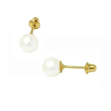 Brinco Ouro 18K BR325 Pérola 3.0mm