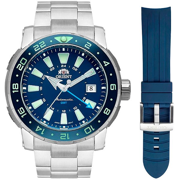Relógio Orient  Masculino Automático Poseidon GMT  NH3SS003 D1SX