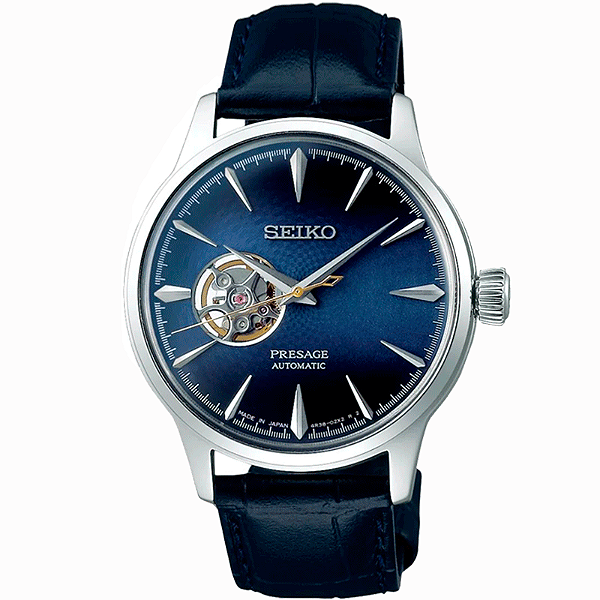Relógio Seiko Presage Blue Moon Open Heart SSA405