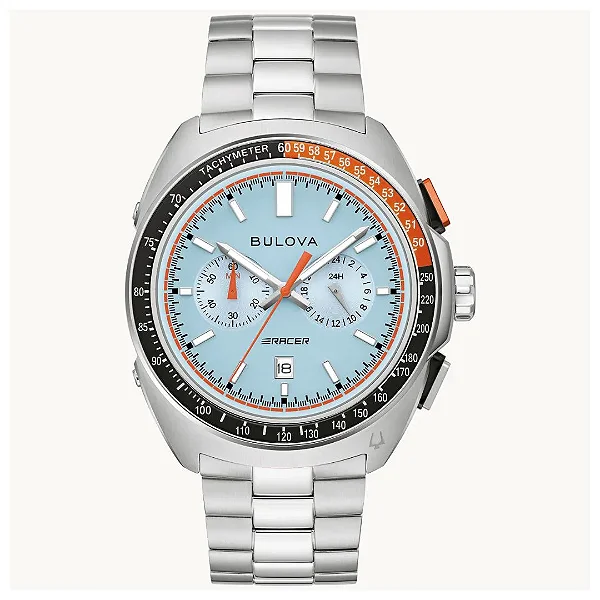 Relógio Bulova Racer 98B432 Cronografo Celeste