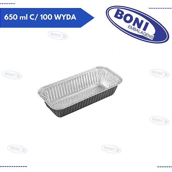 BANDEJA DE ALUMÍNIO D10 650 ml C/ 100 WYDA