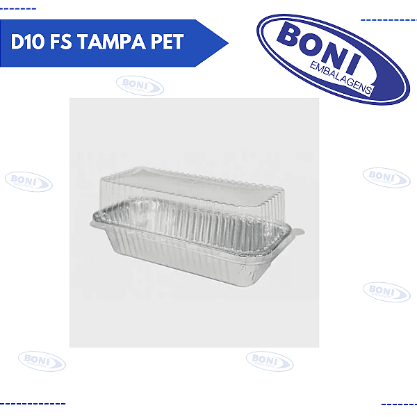 BANDEJA DE ALUMÍNIO D10 FS TAMPA PET C/ 50 WYDA