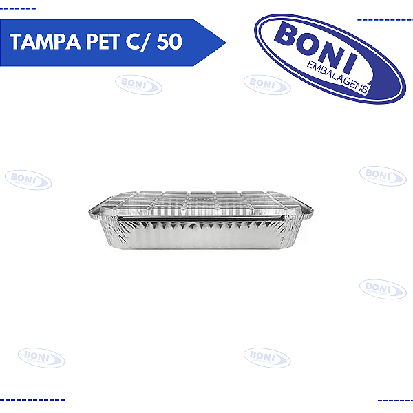 BANDEJA DE ALUMÍNIO D8 FS TAMPA PET C/ 50 WYDA