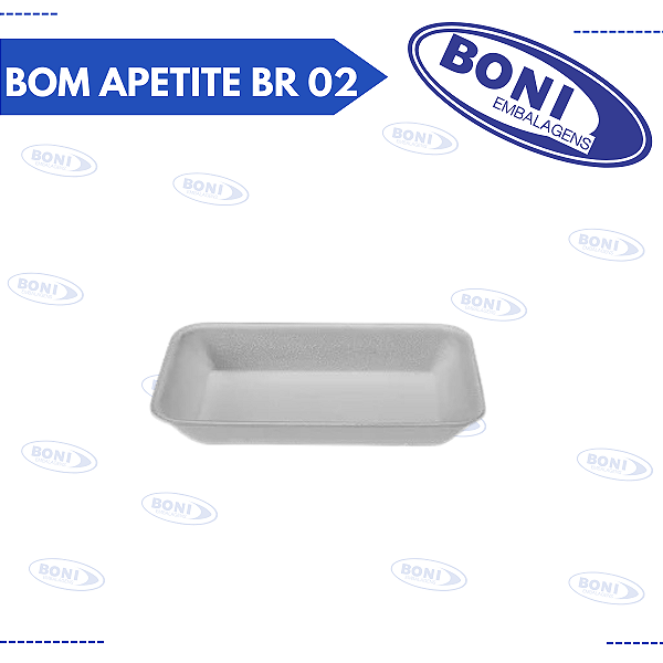 BANDEJA ISOPOR BOM APETITE BR 02 C/100