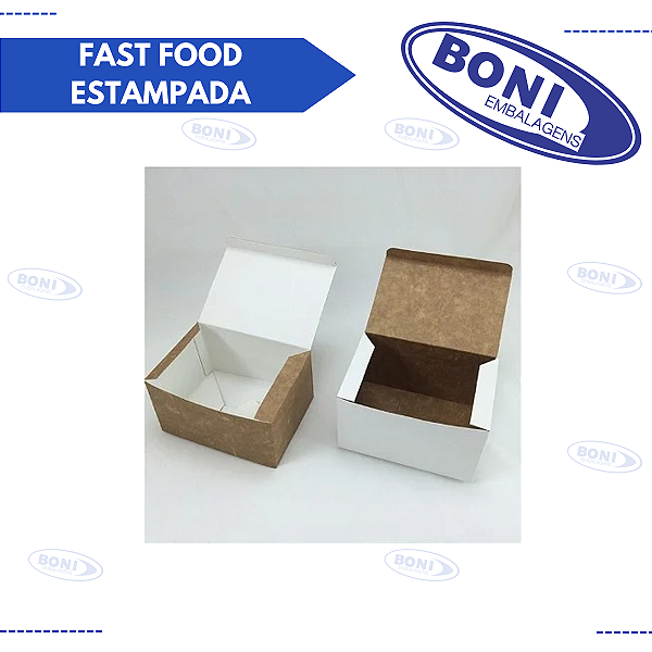 CAIXA FAST FOOD ESTAMPADA