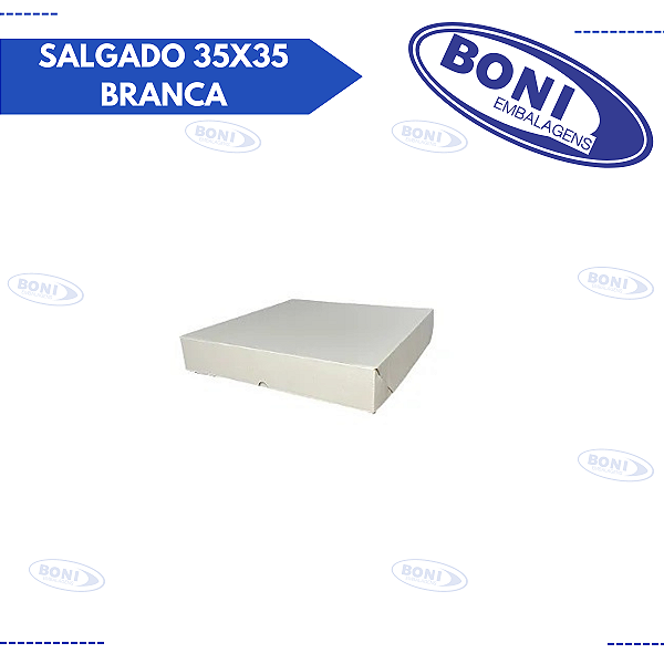 CAIXA PARA SALGADO 35X35 BRANCA