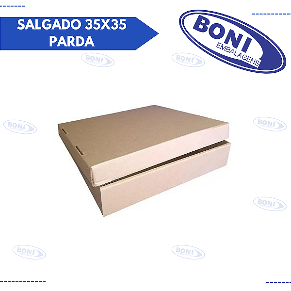 CAIXA PARA SALGADO 35X35 PARDA