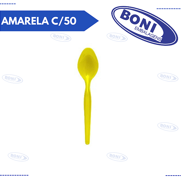 COLHER AMARELA C/50 PLAZAPEL