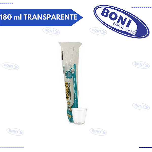 COPO COPOZAN 180 ml TRANSPARENTE C/ 100