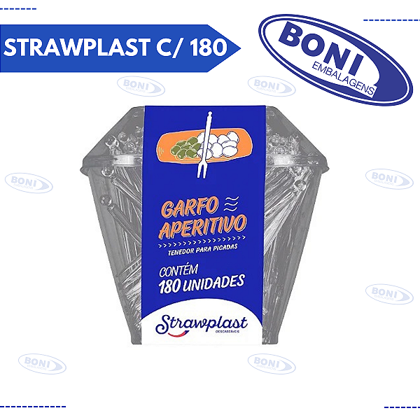 GARFO APERITIVO STRAWPLAST C/ 180