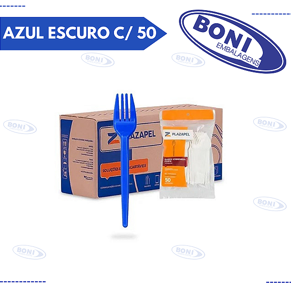 GARFO AZUL ESCURO C/ 50 PLAZAPEL