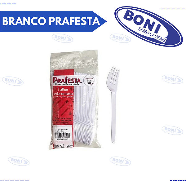 GARFO SOBREMESA BRANCO PRAFESTA C/ 50
