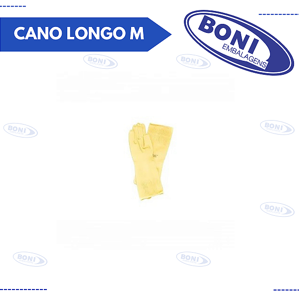 LUVA DE LIMPEZA RANHURADA BOMPACK M CANO LONGO