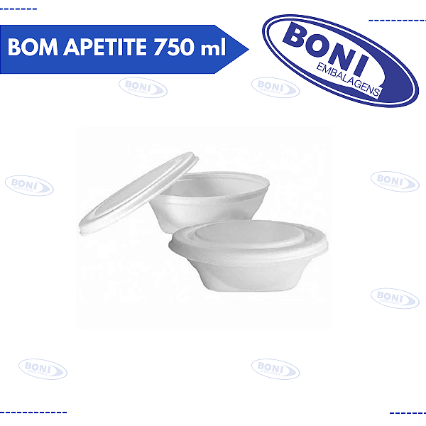 MARMITA ISOPOR BOM APETITE 750 ml C/ 100