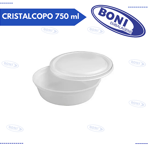 MARMITA ISOPOR CRISTALCOPO 750 ml C/100