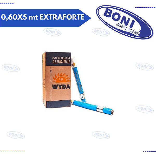 PAPEL ALUMÍNIO WYDA 0,60X5 mt EXTRAFORTE