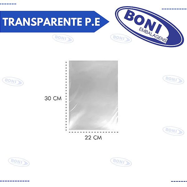 PLÁSTICO TRANSPARENTE P.E. 22x30 0,15