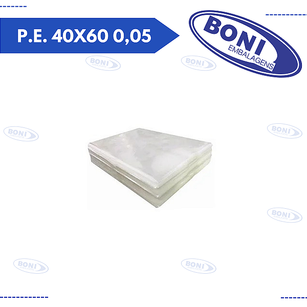 PLÁSTICO TRANSPARENTE P.E. 40X60 0,05.