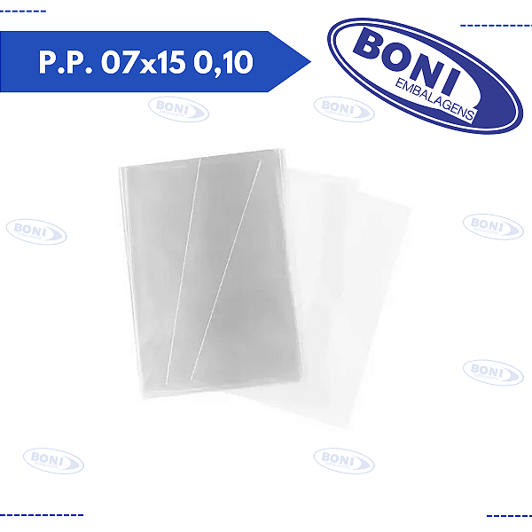 PLÁSTICO TRANSPARENTE P.P. 07x15 0,10