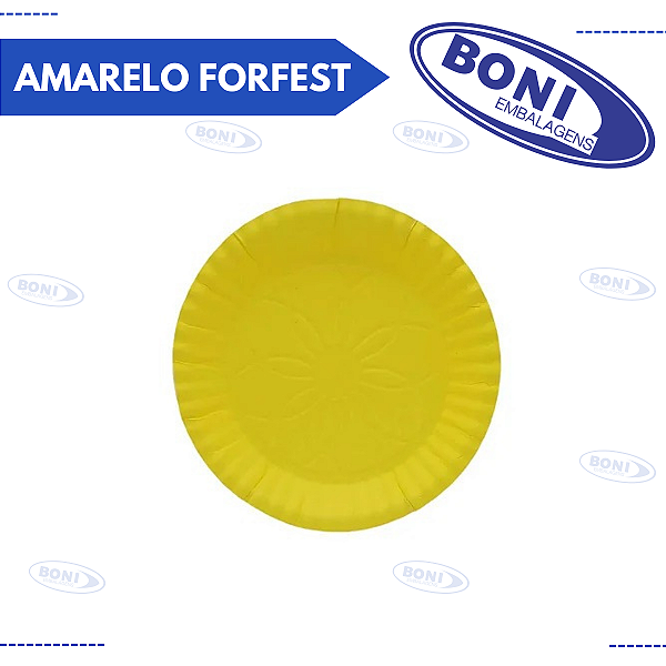 PRATO 18 CM C/10 AMARELO FORFEST